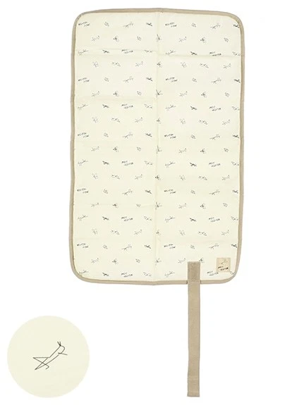 Insect Sign Monogram Diaper Changing Mat (Ivory)