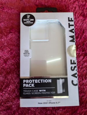 iPhone 2021 6.7'' Case mate Protection Pack W/ Glass Screen Protector