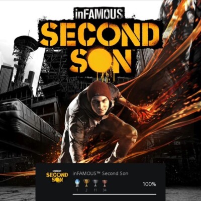 Platinum Trophy Service Infamous Secon Son PS4