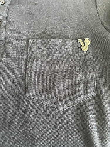 VERSACE Jeans Navy Polo Shirt - Large - Picture 7 of 8