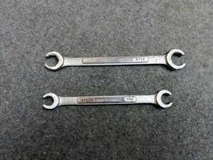 2 - Vintage CRAFTSMAN Flare Nut Wrenches  3/8-9/16 - V/VV Series