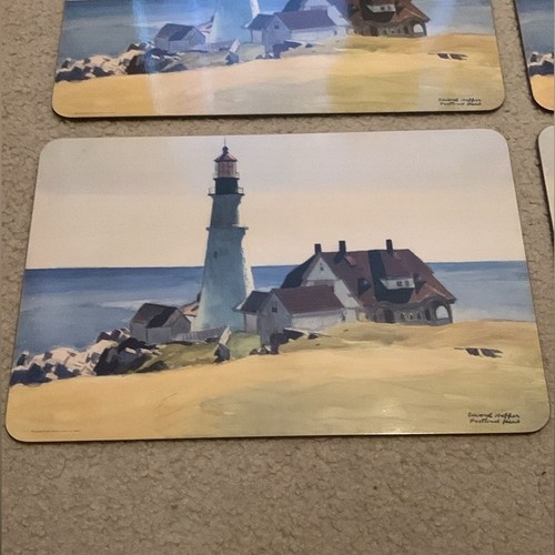 Faro ed edifici Portland Head Maine di Edward Hopper tovagliette sughero - Foto 2 di 5