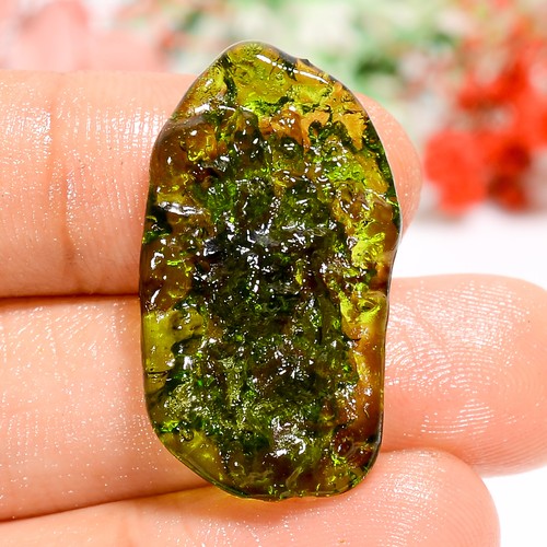 15.00 Cts. 100% Natural Incredible Moldavite Fancy 30X17X5 MM Cabochon Gemstone - Picture 2 of 3