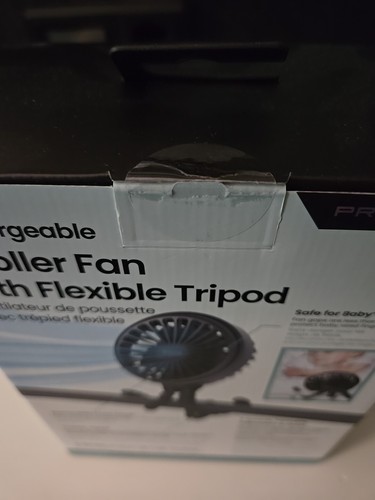 Rechargeable Portable Stroller Fan with Flexible Tripod Clip On, 3 Speeds. - Picture 5 of 5