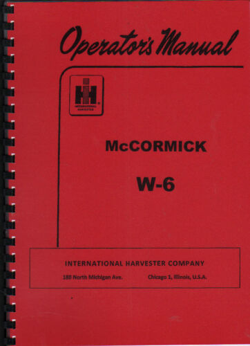 Manual del operador de tractor McCormick International ""W-6 - Imagen 1 de 1
