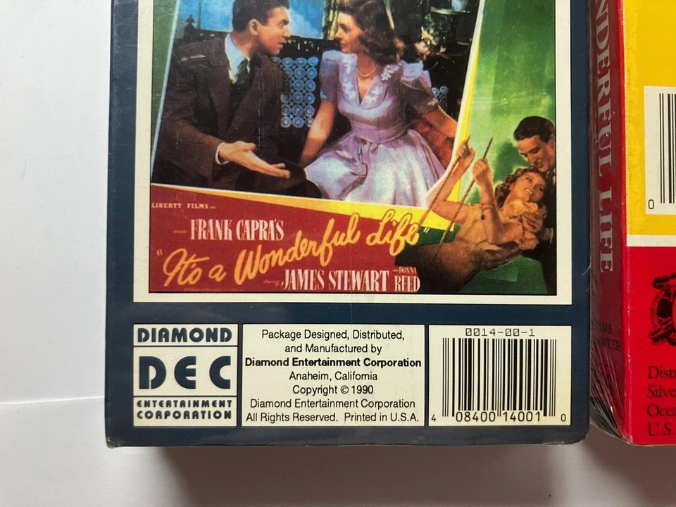 Frank Capra It's a Wonderful Life James Stewart Donna Reed 2 diff VHS Sealed New - Image 3 of 4