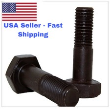 7/16-14 Hex Cap Screws, SAE Grade 5, Black Oxide Finish. USA STOCK (Choose Size)