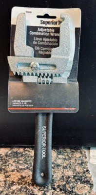 Superior Tool 3840 Adjustable Wrench,1 To 3 In, Zinc UPC 017197538407