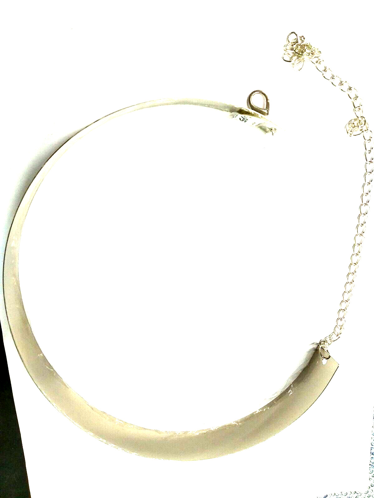 cinturón de fiesta metalico cierre de cadena regulable con mosqueton plateado