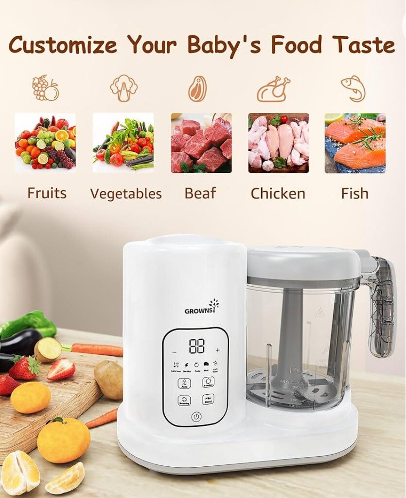 GROWNSY Baby Food Maker Baby food Processor AllinOne (7in1