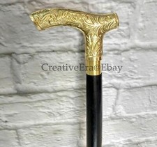 Brass Handle Walking Cane For Men And Women Wooden Canes Stick Brass Handle