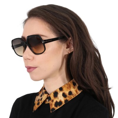 NEW TOM FORD DELPHINE-02 TF992 01B WOMEN SUNGLASSES  FT0992/S BLACK GREY BROWN NEW TOM FORD DELPHINE-02 TF992 01B WOMEN SUNGLASSES FT0992/S  main image 3