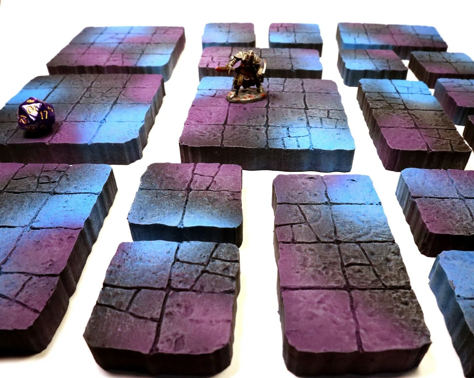 20 azulejos de mazmorras y dragones estilo Underdark - RPG Terrain D&D Pathfinder Foto 4 de 4