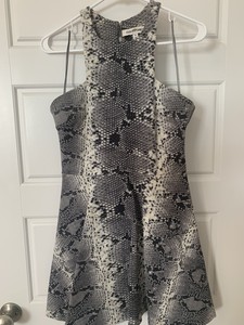 snakeskin cocktail dress
