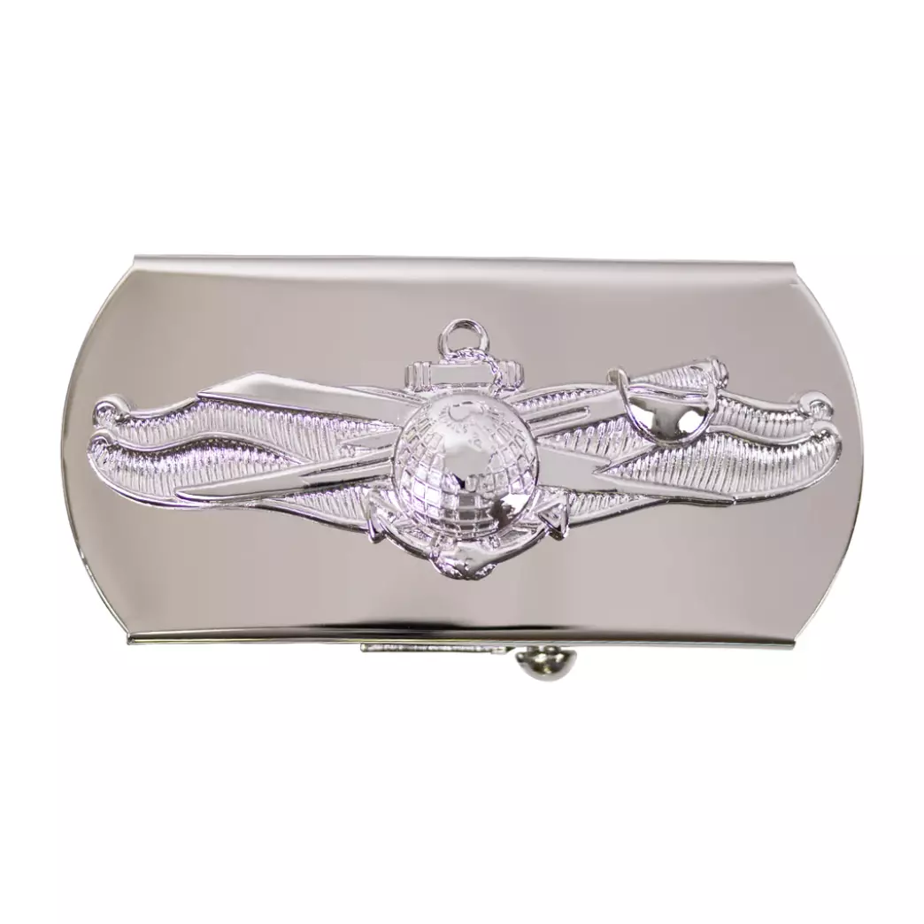 GENUINE U.S. NAVY BELT BUCKLE ENLISTED INFORMATION DOMINANCE
