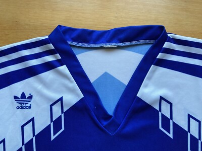 1990s ADIDAS TEMPLATE FOOTBAL SHIRT SOCCER JERSEY LONG SLEEVE sz L