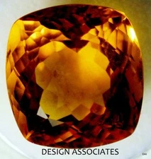  MADEIRA CITRINE 10X10 MM CUSHION CUT GEMSTONE CLOSEOUT  FROM BRAZIL