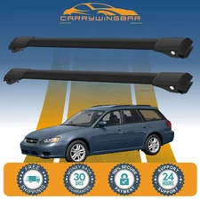 Fits Subaru Legacy Wagon 2003-2009 Flush Roof Racks CrossBars Black Color 2Pcs