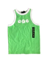 Art Class Girls Green Tropical Flower Tank Top 14 (A2)