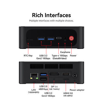 Beelink SER5 MAX 5800H 32GB DDR4、500G Beelink SER5 MAX with 8-Core AMD Ryzen 7 5800H, 32GB DDR4