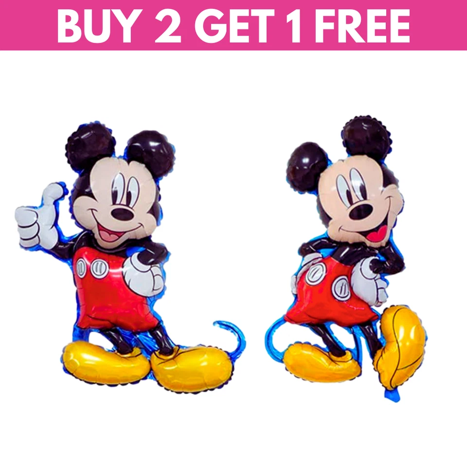 NUEVOS Globos Disney Mickey Mouse Minnie Mouse primer cumpleaños niños 3D lámina grande Reino Unido Foto 2 de 4