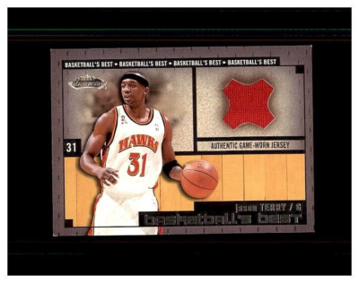 2002-03 Fleer Showcase Basketball's Best Memorabilia Jason Terry GAMEWORN  JERSEY