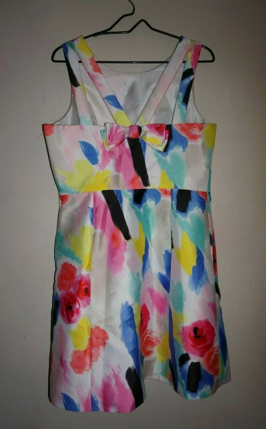 Abito Kate Spade Watercolor fit e svasato sapore del mese taglia 2 nuovo con etichetta