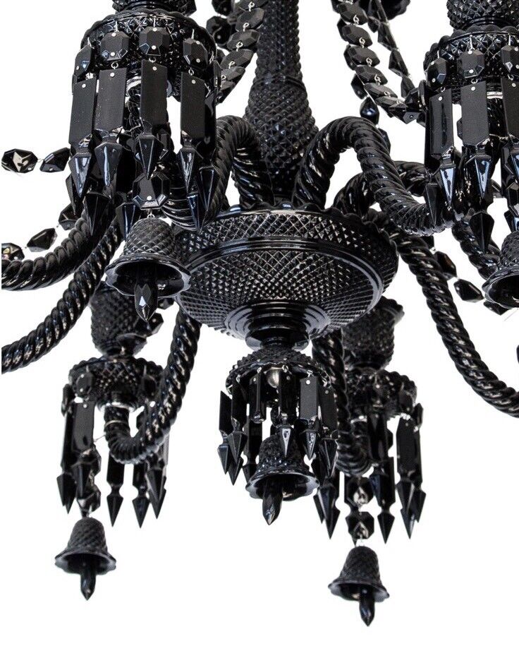 Stunning BACCARAT Zenith Black Noir Philippe Starck Crystal Stunning BACCARAT Zenith Black Noir Philippe Starck Crystal