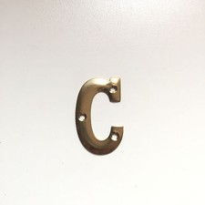 Polished Brass RAISED House Door Numbers & Letters -51mm -2"