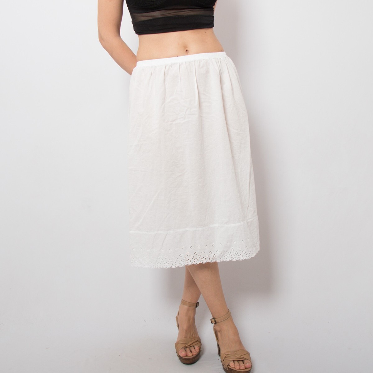 Midi Skirt Plus Size White Skirt Vintage Vintage Midi Petticoat