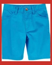 NWT Boys 5 Gymboree  DESERT DAY DINO CAMP  Cotton Denim TURQUOISE BLUE SHORTS
