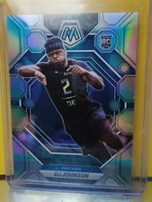 2023 Panini Mosaic D.J. Johnson Silver Prizm Rookie RC Panthers No. 314
