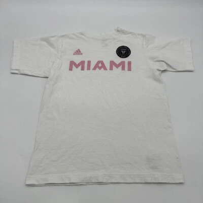 Inter Miami Adidas T Shirt Kids Girl Medium Graphic Print White Soccer …#12244 - Image 1 of 4