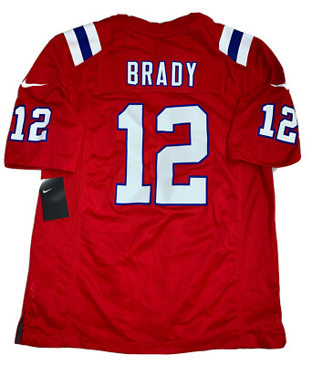 New Tom Brady Med Mens New England Patriots Red Super Bowl