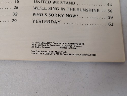 Natural Beauties Easy All Organ Solos Sheet Music Arranged Michael Allen 1976 - Picture 4 of 6