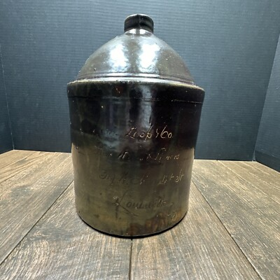 #ad Vintage LOUIS ZAPP amp; Co Crock Bottle Jug 319 West Market St Louisville Kentucky $600.00