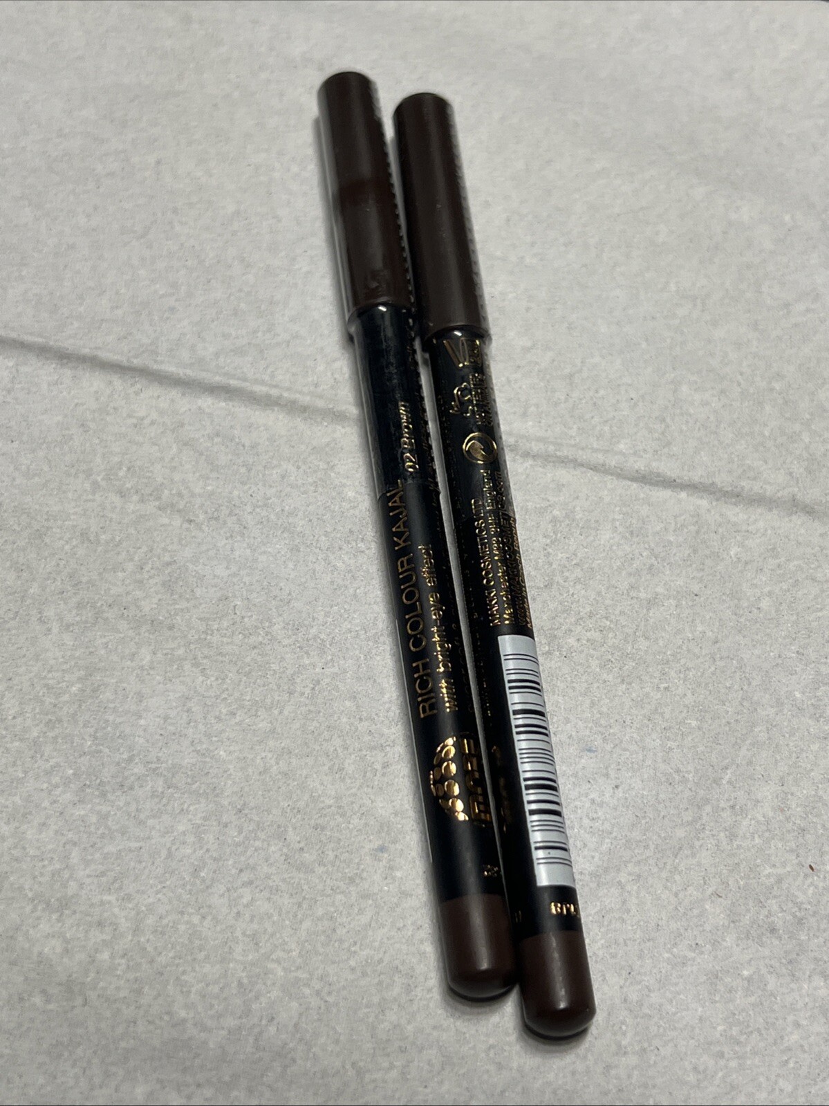 2x More Rich Colour Kajal bright eye effect eyeliner & waterliner inner 02 Brown