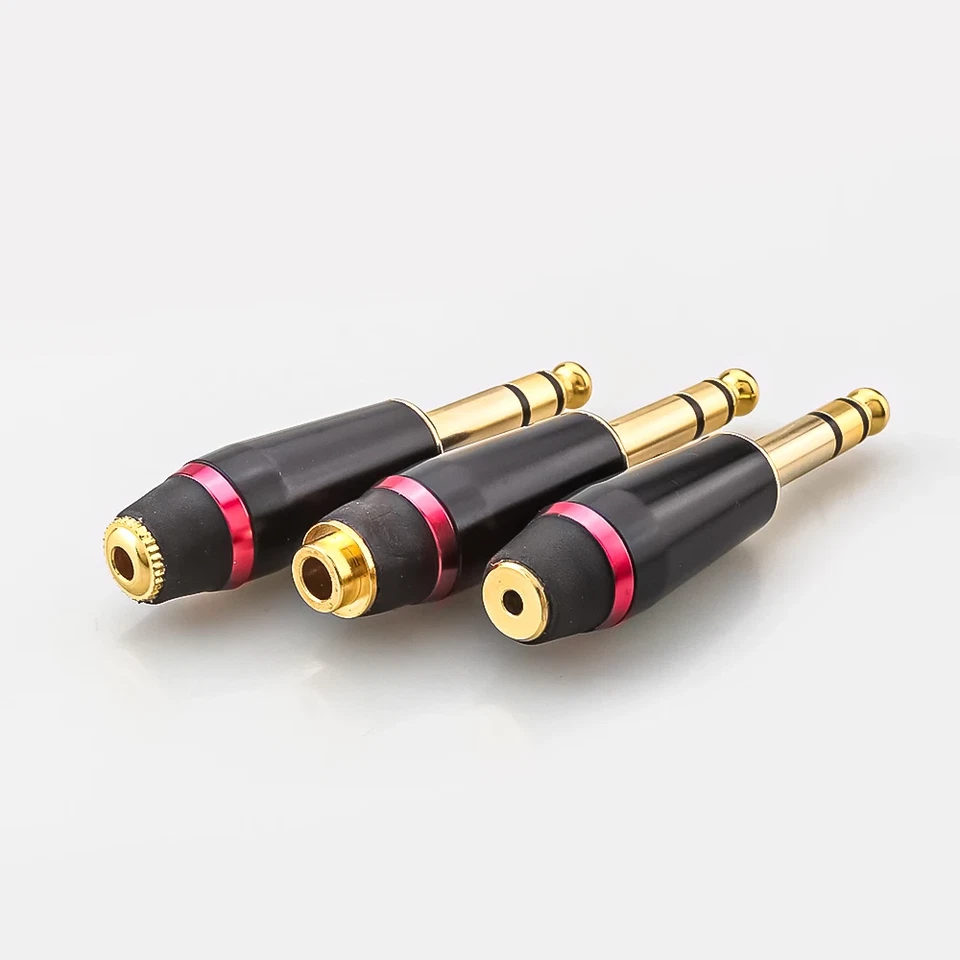 2.5mm/3.5mm/4.4mm Balanced Female to 1/4 6.35mm Gold Plated TRS Male Adapter - Image 2 of 4