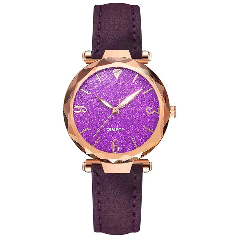 Fashion Women Ladies Watches Leather Strap Starry Sky Lady Wrist Watch