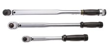 Lot de 3 clés dynamométriques 1/2 70-350 Nm, 1/4 10-50 Nm, 1,2 20-200 Nm