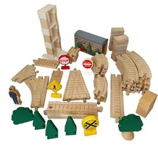 Thomas and Friends Clickety Clack Track Wooden Train Tunnel Risers Signs Lot