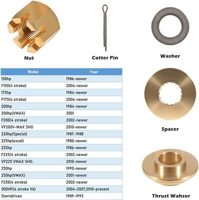 Propeller Installation Hardware Kit For Yamaha Outboard 150-300HP – Replaces 6E5-45987-01