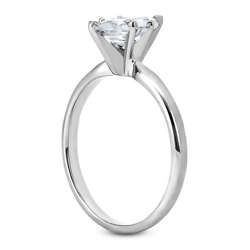 Blue Diamond Engagement Ring Marquise Shape Treated 14K White Gold VS2 1 Carat - Picture 2 of 5