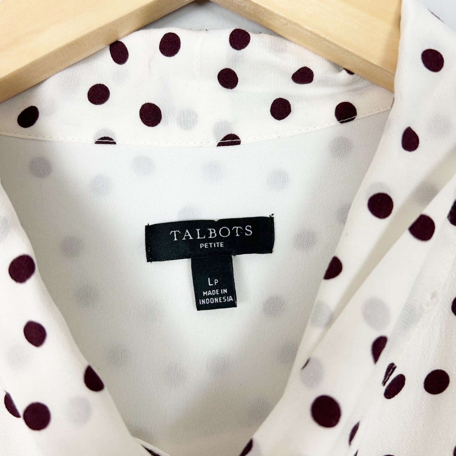 Talbots Button Front Top Polka Dot PreppyClassic … - image 4