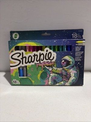 Sharpie 18 ct Fine Point w/2 Metallic Permanent Markers Quick-Drying NEW 