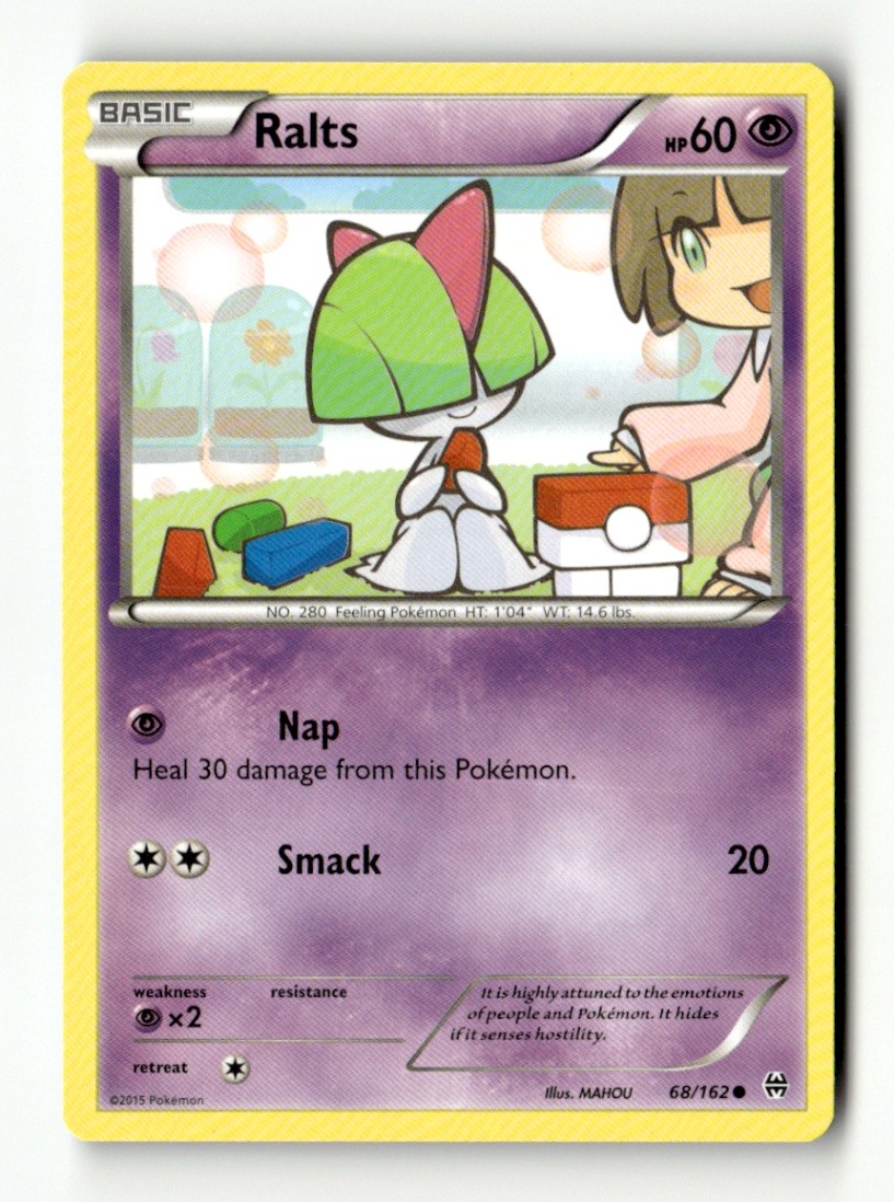 Ralts (68) Common Normal XY - BREAKthrough 68/162 LP Pokémon TCG