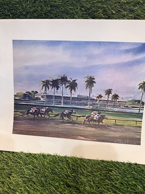 5 Vintage Watercolor Prints of Miami Florida Commissioned By Keys Reality