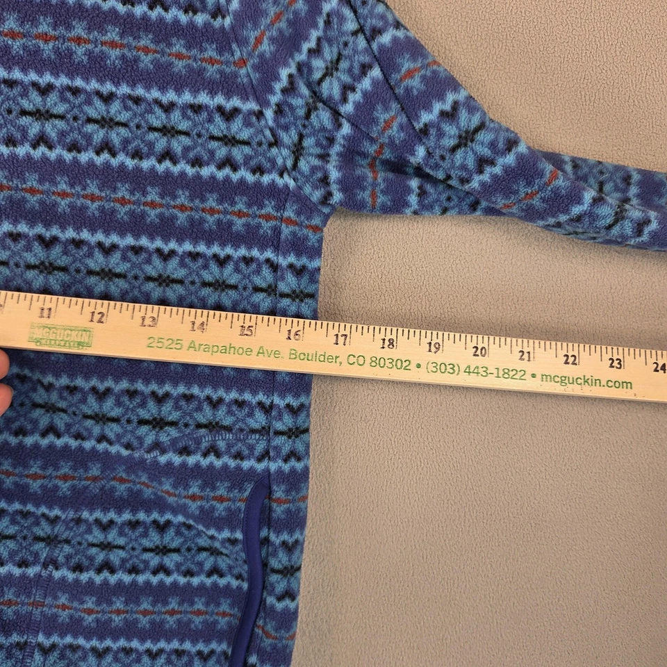 Chaqueta polar Uniqlo juvenil 11 azul Fair Isle nórdica cremallera completa poliéster niños Foto 3 de 4