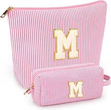 2 PCS Initial Makeup Bags: Mothers Day s for Women - Friend Birthday s Gra