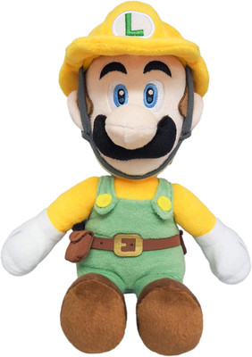 1732 Super Mario Maker 2 - Builder Luigi Plush, 10'' Yellow